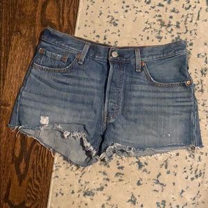 Blue Jean Levi Cutoffs